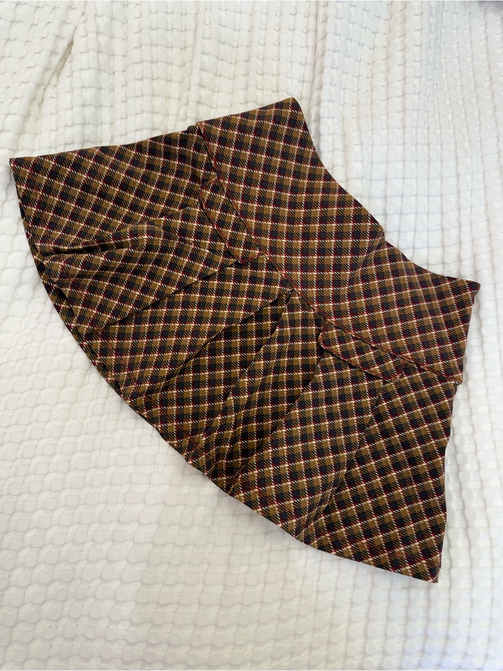 Kimchi Blue - Plaid Top and Skirt Set in Brown - Picture 6 of 7